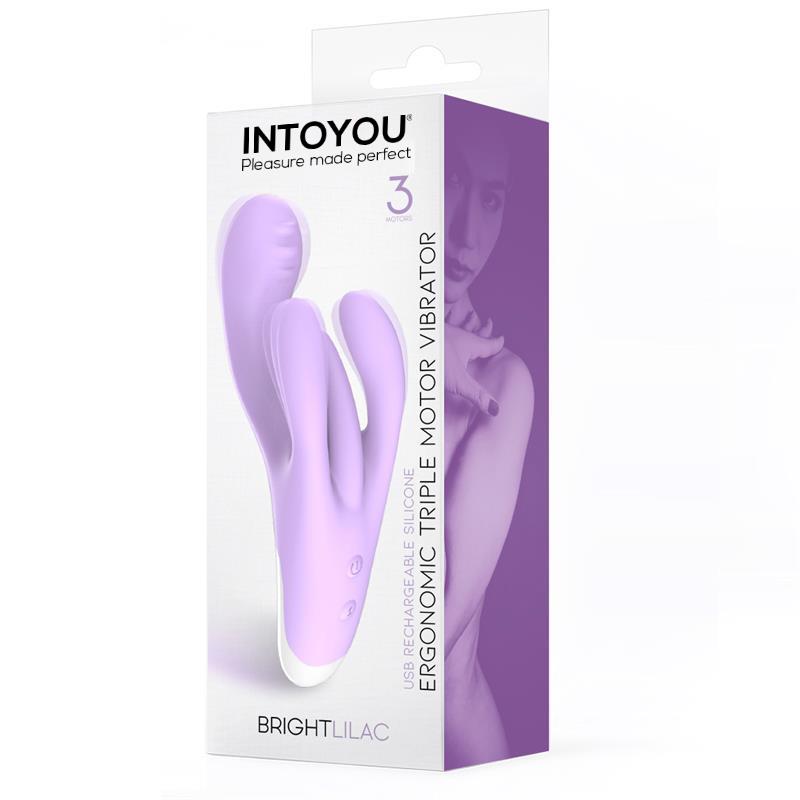 Brightlilac Vibrador Triple Motor Ergonomico USB Silicona